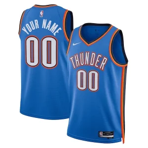 Pratico Ottimo Robusto Oklahoma City Thunder Nike Unisex Swingman Custom Jersey Blue Icon Edition