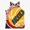 Magnifico Houston Rockets Hardwood Classics Blown Out Fashion Jersey Black