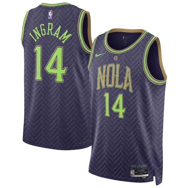 Elegante Eccezionale Incantevole Brandon Ingram New Orleans Pelicans Nike Unisex 2024/25 Swingman Player Jersey City Edition Purple
