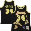 Versatile Magnifico Accattivante Shaquille O'Neal Los Angeles Lakers 1996/97 Swingman Sidewalk Sketch Jersey Black