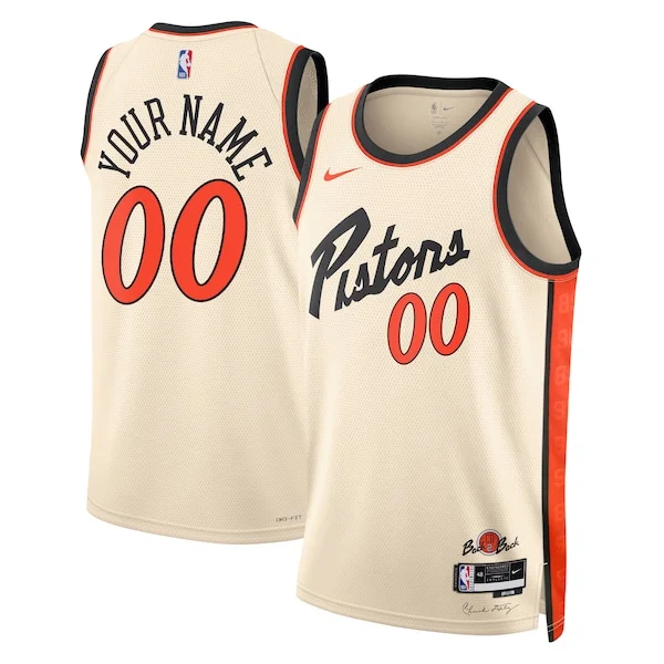 Gorgeous Trendy Detroit Pistons Nike Unisex 2024/25 Custom Swingman Jersey City Edition White