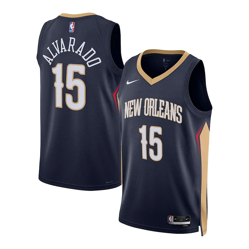 Meraviglioso Jose Alvarado New Orleans Pelicans Nike Unisex Swingman Jersey Association Edition Navy