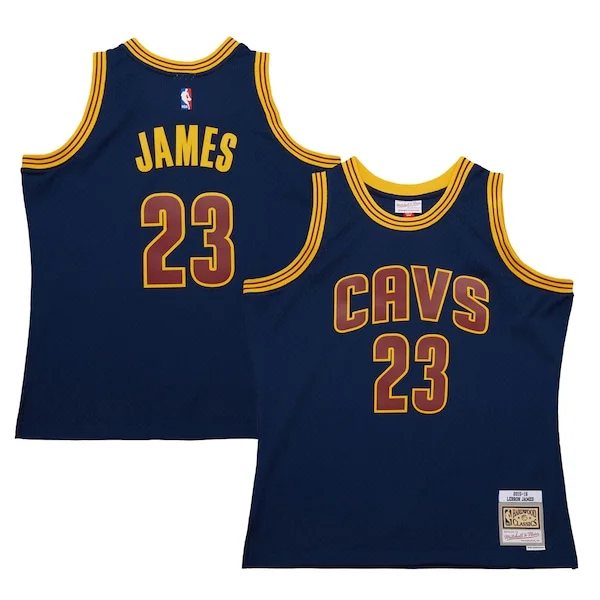 Attraente Lussuoso LeBron James Cleveland Cavaliers 2015/16 Hardwood Classics Swingman Jersey Navy
