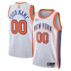 Versatile Stupendo Lussuoso New York Knicks Nike Unisex 2024/25 Custom Swingman Jersey City Edition White