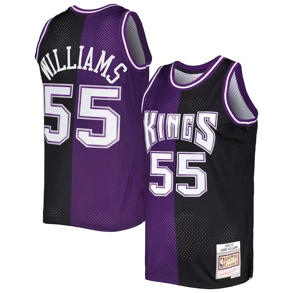 Delizioso Attraente Jason Williams Sacramento Kings Hardwood Classics 2000/01 Split Swingman Jersey Purple/Black