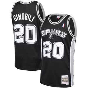 Lussuoso Duraturo Comodo Manu Ginobili San Antonio Spurs 2002 03 Hardwood Classics Player Swingman Jersey Black