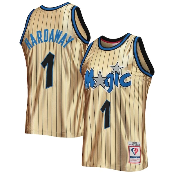 Resistente Comodo Penny Hardaway Orlando Magic 75th Anniversary 1993/94 Hardwood Classics Swingman Jersey Gold