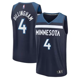 Duraturo Splendido Prestigioso Rob Dillingham Minnesota Timberwolves Youth 2024 NBA Draft Fast Break Player Jersey Icon Edition Navy