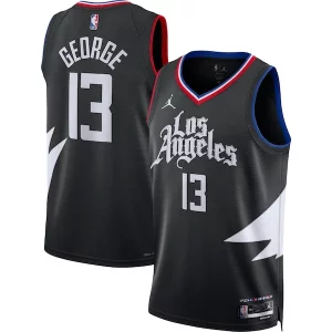 Moderno Paul George LA Clippers Jordan Brand Unisex Swingman Jersey Statement Edition Black