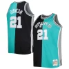 Versatile Tim Duncan San Antonio Spurs Big & Tall Hardwood Classics 1998/99 Split Swingman Jersey Black/Teal