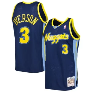 Comodo Allen Iverson Denver Nuggets Hardwood Classics Swingman Jersey Navy