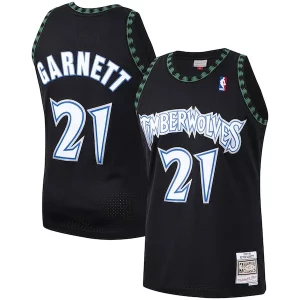 Robusto Trendy Kevin Garnett Minnesota Timberwolves Hardwood Classics Swingman Jersey Black/White