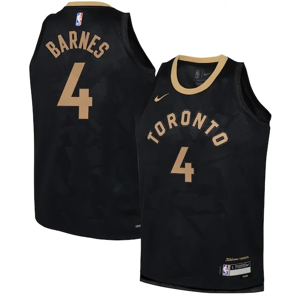 Raffinato Ottimo Accattivante Scottie Barnes Toronto Raptors Nike Youth 2022/23 Swingman Jersey City Edition Black