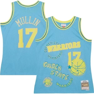 Comodo Delizioso Chris Mullin Golden State Warriors 1993/94 Swingman Sidewalk Sketch Jersey Light Blue