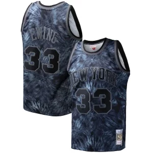 Raffinato Comodo Patrick Ewing New York Knicks Hardwood Classics 1991/92 Tie Dye Swingman Jersey Black
