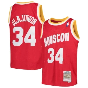 Incantevole Gorgeous Hakeem Olajuwon Houston Rockets Youth Swingman Throwback Jersey Red