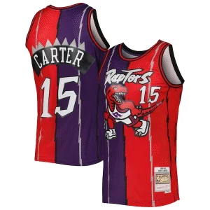 Bellissimo Attraente Vince Carter Toronto Raptors Hardwood Classics 1998/99 Split Swingman Jersey Purple/Red