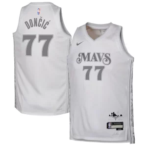 Lussuoso Duraturo Robusto Luka Dončić Dallas Mavericks Nike Youth 2024/25 Swingman Player Jersey City Edition White