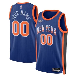 Resistente New York Knicks Nike Unisex 2023/24 Custom Swingman Jersey Blue City Edition