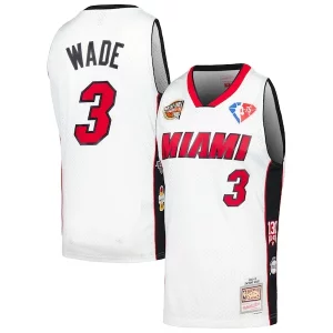 Raffinato Versatile Dwyane Wade Miami Heat Unisex Hall of Fame Class of 2023 Throwback Swingman Jersey White