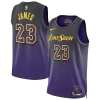 Sofisticato LeBron James Los Angeles Lakers Nike Unisex 2024/25 Swingman Player Jersey City Edition Purple