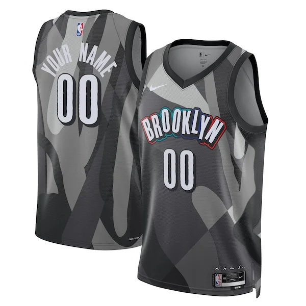 Incantevole Attraente Brooklyn Nets Nike Unisex 2024/25 Custom Swingman Jersey City Edition Gray