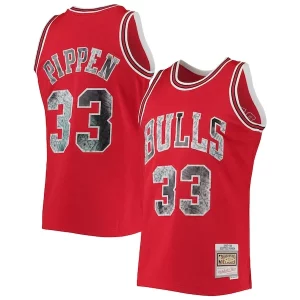 Moderno Elegante Scottie Pippen Chicago Bulls 1997/98 Hardwood Classics NBA 75th Anniversary Diamond Swingman Jersey Red
