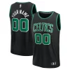 Gorgeous Boston Celtics Fast Break Custom Jersey Statement Edition Black/White/Kelly Green