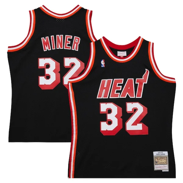 Classico Gorgeous Harold Miner Miami Heat 1992/93 Hardwood Classics Swingman Throwback Jersey Black