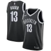 Elegante Sofisticato Pratico James Harden Brooklyn Nets Nike 2020/21 Swingman Jersey Black Icon Edition