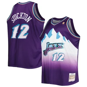 Lussuoso John Stockton Utah Jazz Big & Tall Hardwood Classics 1996/97 Swingman Jersey Purple