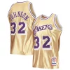 Magnifico Attraente Magic Johnson Los Angeles Lakers 75th Anniversary 1984/85 Hardwood Classics Swingman Jersey Gold