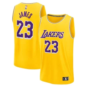 Duraturo Fantastico Carino LeBron James Los Angeles Lakers Youth Fast Break Replica Player Jersey Icon Edition Gold