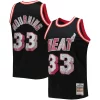 Elegante Attraente Alonzo Mourning Miami Heat 1996/97 Hardwood Classics NBA 75th Anniversary Diamond Swingman Jersey Black