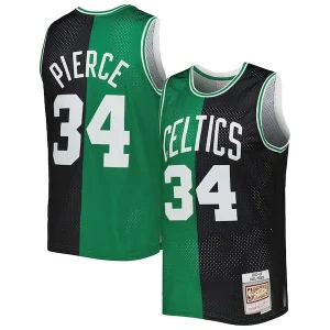 Delizioso Paul Pierce Boston Celtics Hardwood Classics 2007/08 Split Swingman Jersey Black/Kelly Green