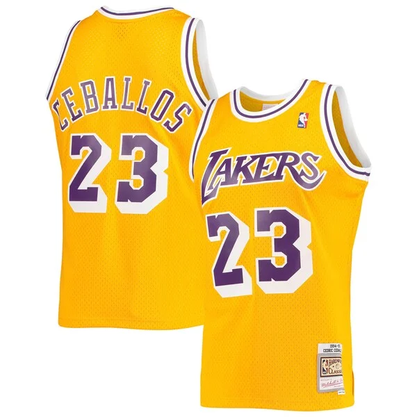 Incantevole Sofisticato Resistente Cedric Ceballos Los Angeles Lakers 1994/95 Hardwood Classics Swingman Jersey Gold