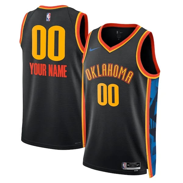 Trendy Bellissimo Oklahoma City Thunder Nike Unisex 2024/25 Custom Swingman Jersey City Edition Black