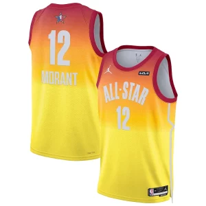 Cool Pratico Ja Morant Jordan Brand 2023 NBA All Star Game Swingman Jersey Orange