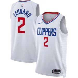 Moderno Sofisticato Kawhi Leonard LA Clippers Nike Unisex Swingman Jersey Association Edition White/Royal