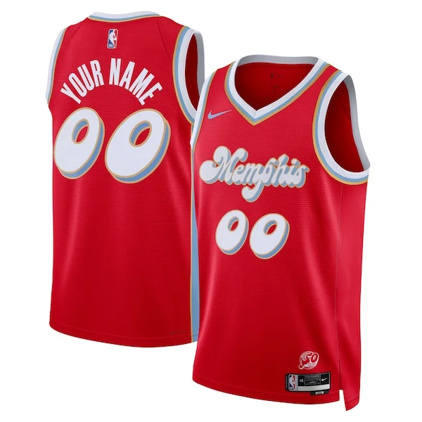 Moderno Sofisticato Fascinante Memphis Grizzlies Nike Unisex 2024/25 Custom Swingman Jersey City Edition Red