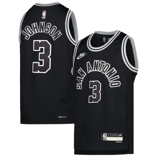 Cool Ottimo Pratico Keldon Johnson San Antonio Spurs Nike Youth 2022/23 Swingman Jersey Classic Edition Black