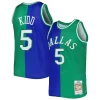 Gorgeous Ottimo Jason Kidd Dallas Mavericks Hardwood Classics 1994/95 Split Swingman Jersey Blue/Green