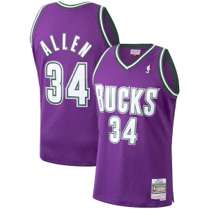 Resistente Magnifico Ray Allen Milwaukee Bucks 2000/01 Hardwood Classics Swingman Jersey Purple