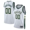 Lussuoso Ottimo Milwaukee Bucks Nike Unisex Swingman Custom Jersey White Association Edition