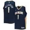 Carino Comodo Bellissimo Zion Williamson New Orleans Pelicans Nike Youth 2021/22 Diamond Swingman Jersey Icon Edition Navy