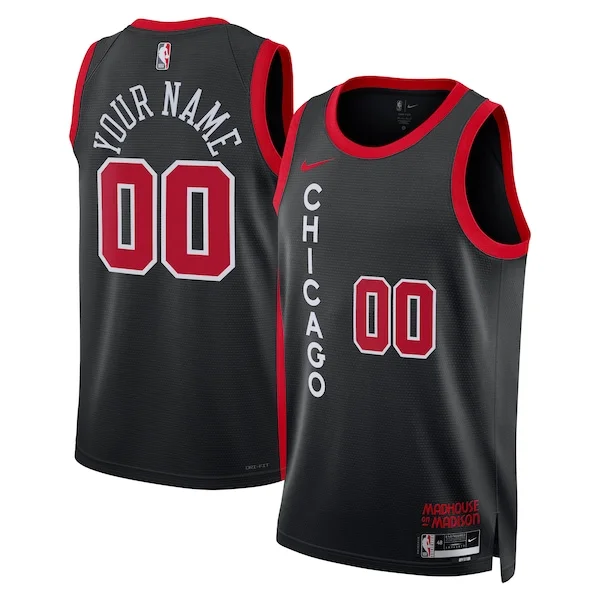 Bellissimo Carino Cool Chicago Bulls Nike Unisex 2023/24 Custom Swingman Jersey Black City Edition