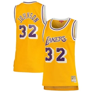 Elegante Fantastico Cool Magic Johnson Los Angeles Lakers Women's 1984/85 Hardwood Classics Swingman Jersey Gold