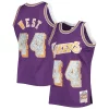 Versatile Jerry West Los Angeles Lakers 1971/72 Hardwood Classics NBA 75th Anniversary Diamond Swingman Jersey Purple