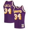 Versatile Shaquille O'Neal Los Angeles Lakers Hardwood Classics Swingman Jersey Purple/Royal/Gold