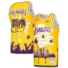 Fascinante Los Angeles Lakers x Tats Cru Hardwood Classics Fashion Jersey Gold